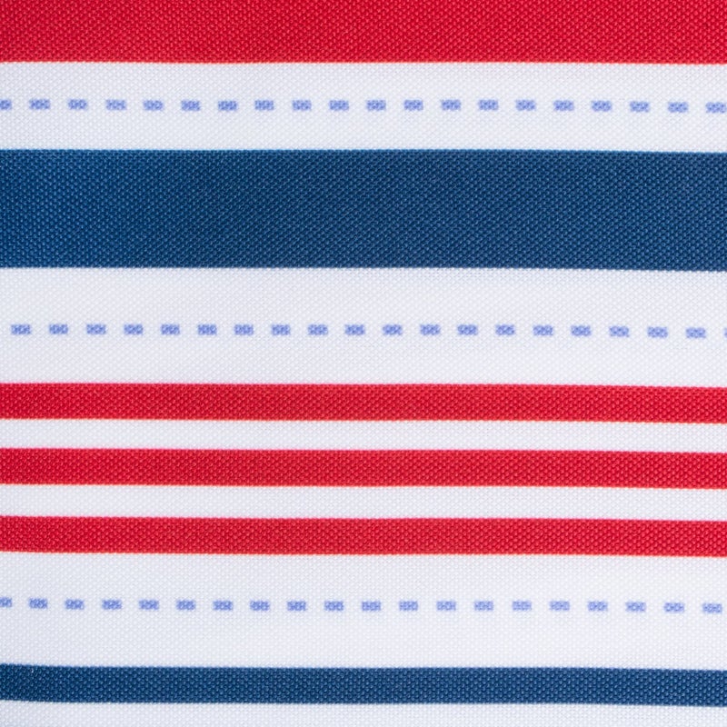 DII Patriotic Stripes Tabletop Collection, Stain Resistant & Waterproof, Table Runner, 14x108, Red, White, & Blue - Image 2